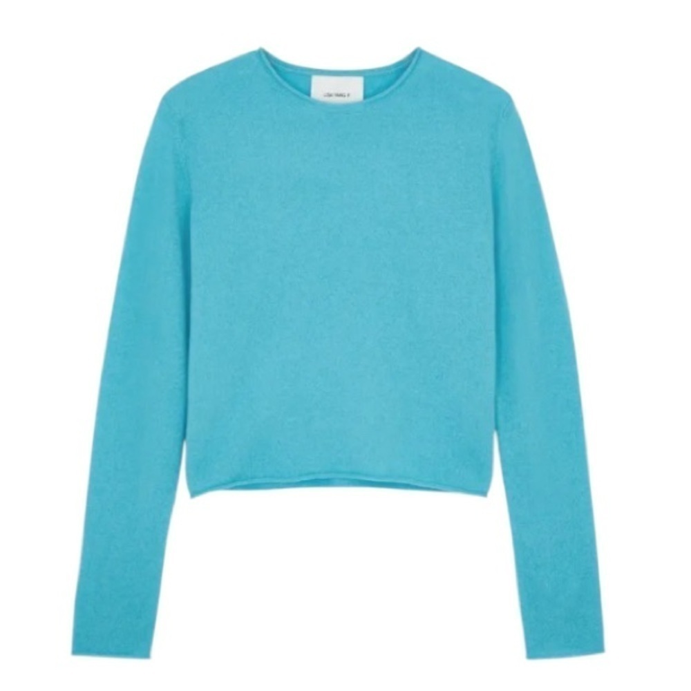 Lisa Yang Ida Cashmere Sweater NWT Amalfi Blue Organic Cashmere - Picture 10 of 11